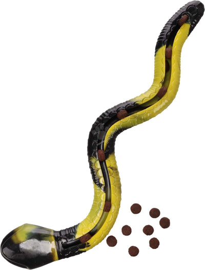 Flamingo Toy Sneaky Snake - играчка за лакомства от термопластичен каучук 42 / 13 / 5,5 см, жълта