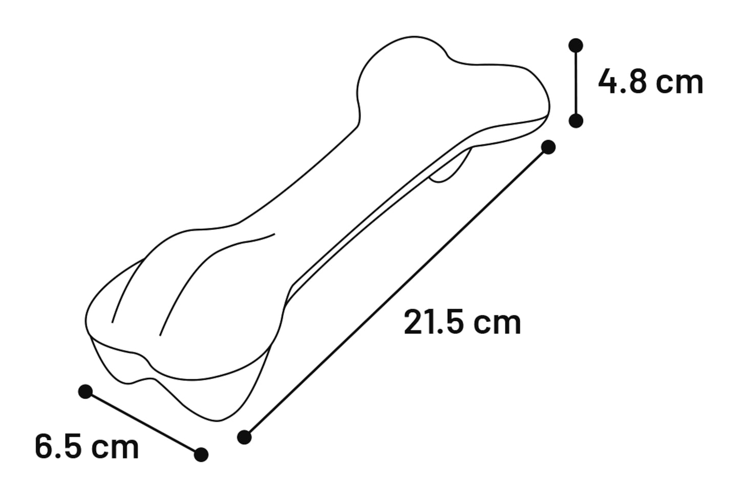 Flamingo Toy Rula Bone - гумена играчка за куче 21,5 см