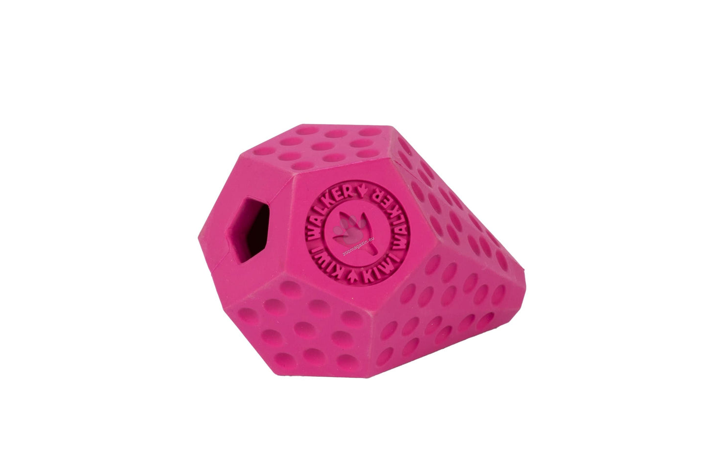 Kiwi Walker Lets Play Diaball Mini Pink - гумена играчка за лакомства 8,4 см, розов
