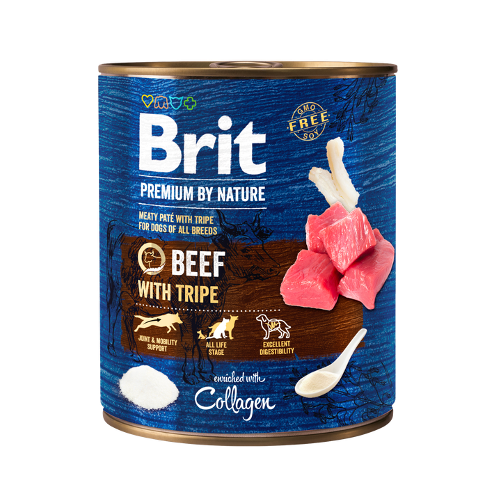 Brit Premium by Nature Beef Tripe - консерва за кучета с говеждо и шкембе