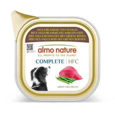 Almo Nature HFC Complete with Angus Beef and Green Beans - пастет за кучета с ирландско телешко и зелен боб 85 гр