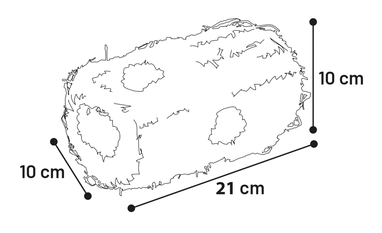Flamingo Nest Tunnel Frelly Natural - тунел за гризачи 10 см