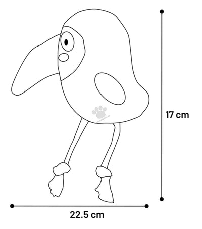 Flamingo Toy Saffia Bird with Rope - плюшена играчка 22,5 / 6,5 / 17 см