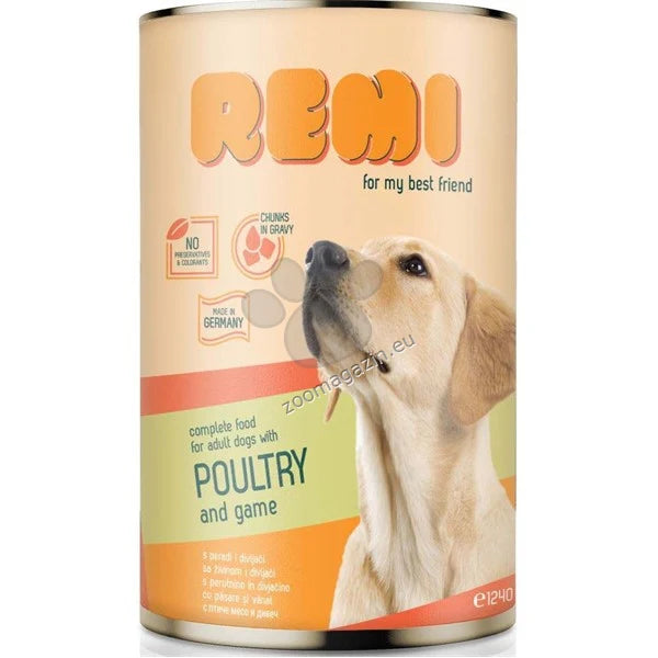 Remi Dog Poultry and Game - Консерва за кучета с птиче и дивечово месо 415 гр