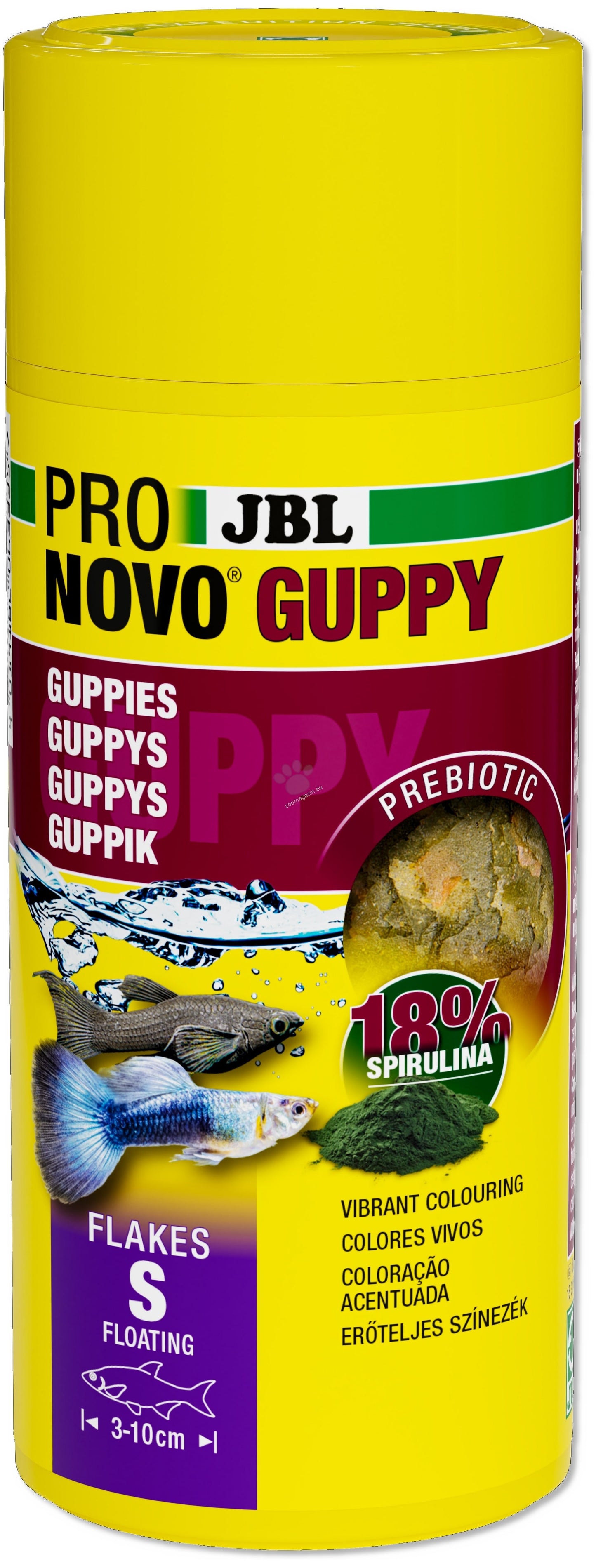 JBL ProNovo Guppy Grano Click S - основна храна на люспи за гупи и други живораждащи риби 100 мл