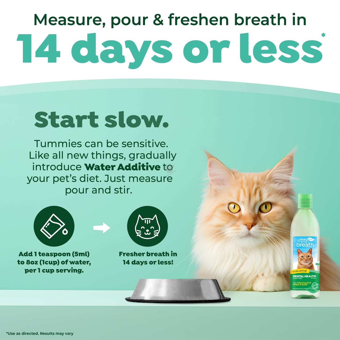 TropiClean Fresh Breath Dental Health Solution - разтвор за дентална хигиена при котки 473 мл