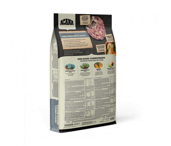 Acana - Adult Small Breed - биологично съответстваща храна за кучета до 10 килограма тегло и възраст над 12 месеца 6 кг.