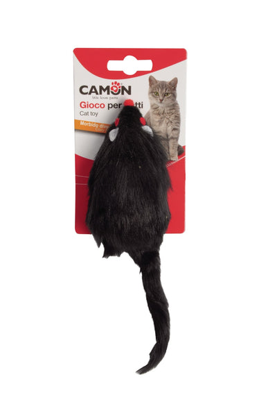 Camon Gioco Polyester Tinkling Mouse - играчка за котки със звънче, мишка 20 см /различни цветове/