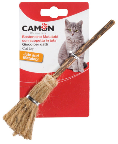 Camon Matatabi Stick with Jute Broom - натурална котешка играчка 17 см