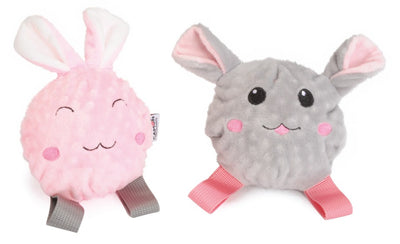 Camon Dog Toy Plush Rabbit and Mouse with TPR Ball - играчка за куче 9 см