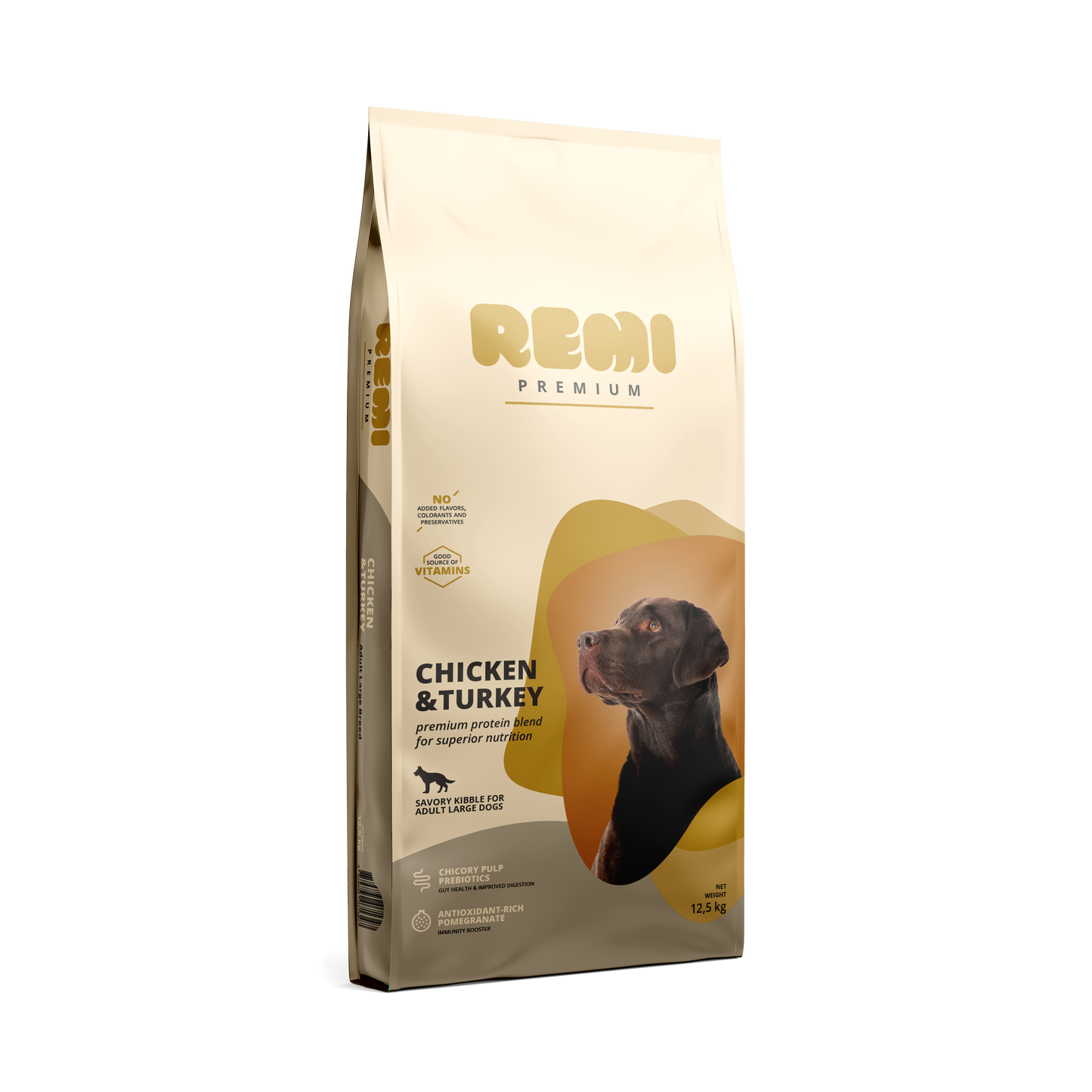 Remi Premium Dog Large Breed Chicken and Turkey - суха храна за кучета от големи породи с пилешко и пуешко месо