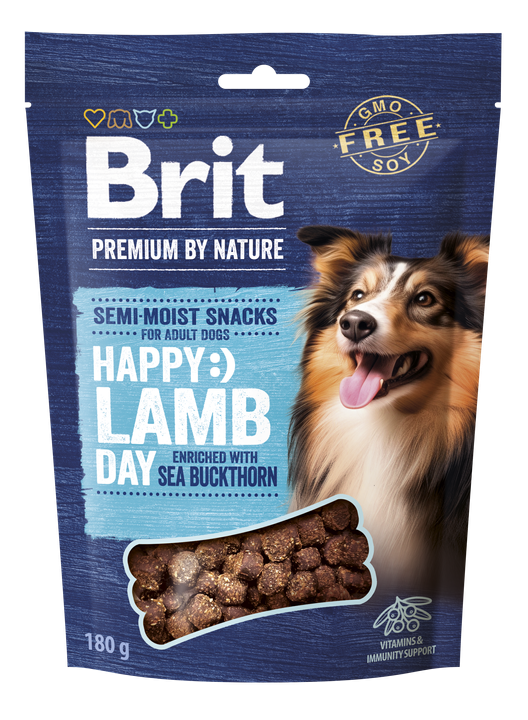 Brit Premium by Nature Dog Snacks Lamb with Sea Buckthorn - полувлажни лакомства с агнешко и облепиха 180 гр