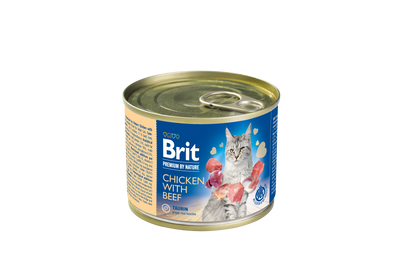 Brit Premium by Nature Chicken with Beef - пастет за котки пилешко и говеждо месо 200 гр
