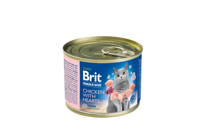 Brit Premium by Nature Chicken with Hearts - пастет за котки пилешко месо и сърца 200 гр