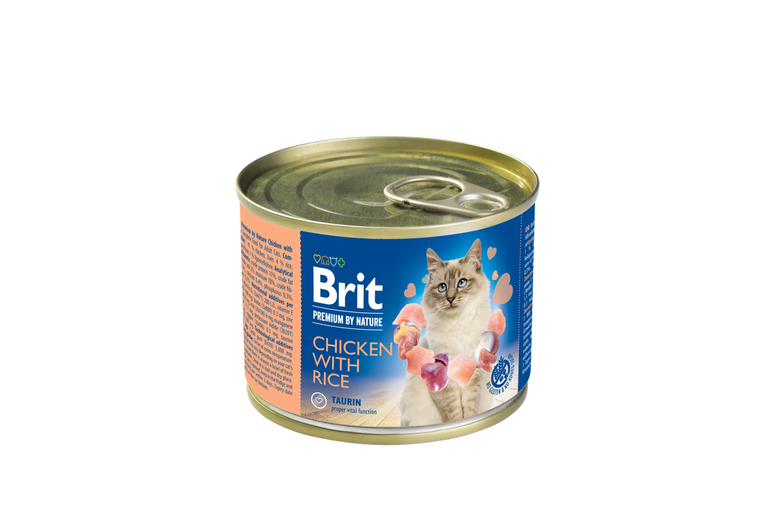 Brit Premium by Nature Chicken with Rice - пастет за котки пилешко месо с ориз 200 гр