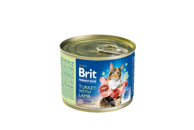 Brit Premium by Nature Turkey with Lamb - консерва за котки с пуешко и агнешко месо 200 гр