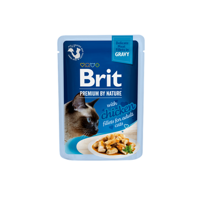 Brit Premium Delicate - пилешки филенца в сос 85 гр