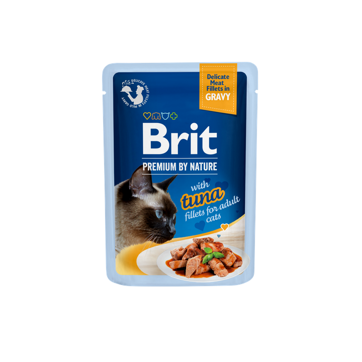 Brit Premium Delicate Tuna - филенца от риба тон в сос 85 гр