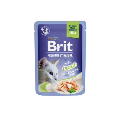 Brit Premium Cat Delicate Fillets in Jelly with Trout - филета с пъстърва в желе 85 гр
