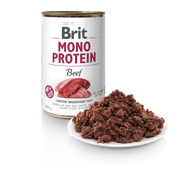 Brit Mono Protein Beef - монопротеинова консерва за кучета с говеждо месо 400 гр