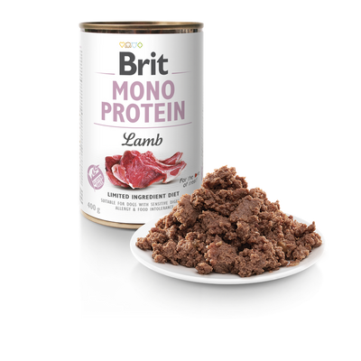 Brit Mono Protein Lamb - монопротеинова консерва за кучета с агнешко месо 400 гр