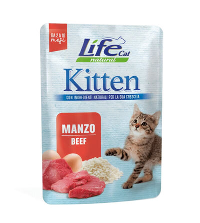 Life Cat Natural Kitten Beef - за котки от 1 до 12-месечна възраст, 70 грама