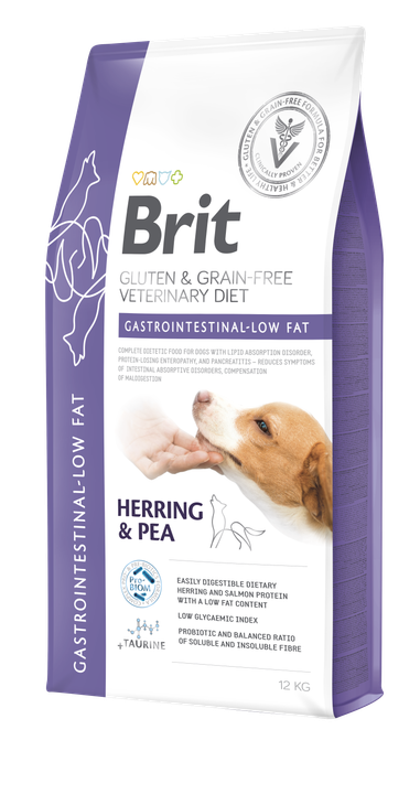 Brit GF Veterinary Diets Dog Gastrointestinal Low Fat - лечебна храна с ниско съдържание на мазнини