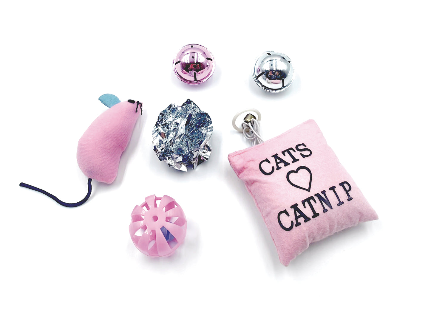 Croci Cat Toy Xmas Blush Toys Gift - подаръчен комплект за котки 6 бр