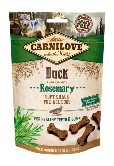 Carnilove Dog Semi Moist Snack Duck enriched with Rosemary - меко лакомство с патешко месо и розмарин 200 гр