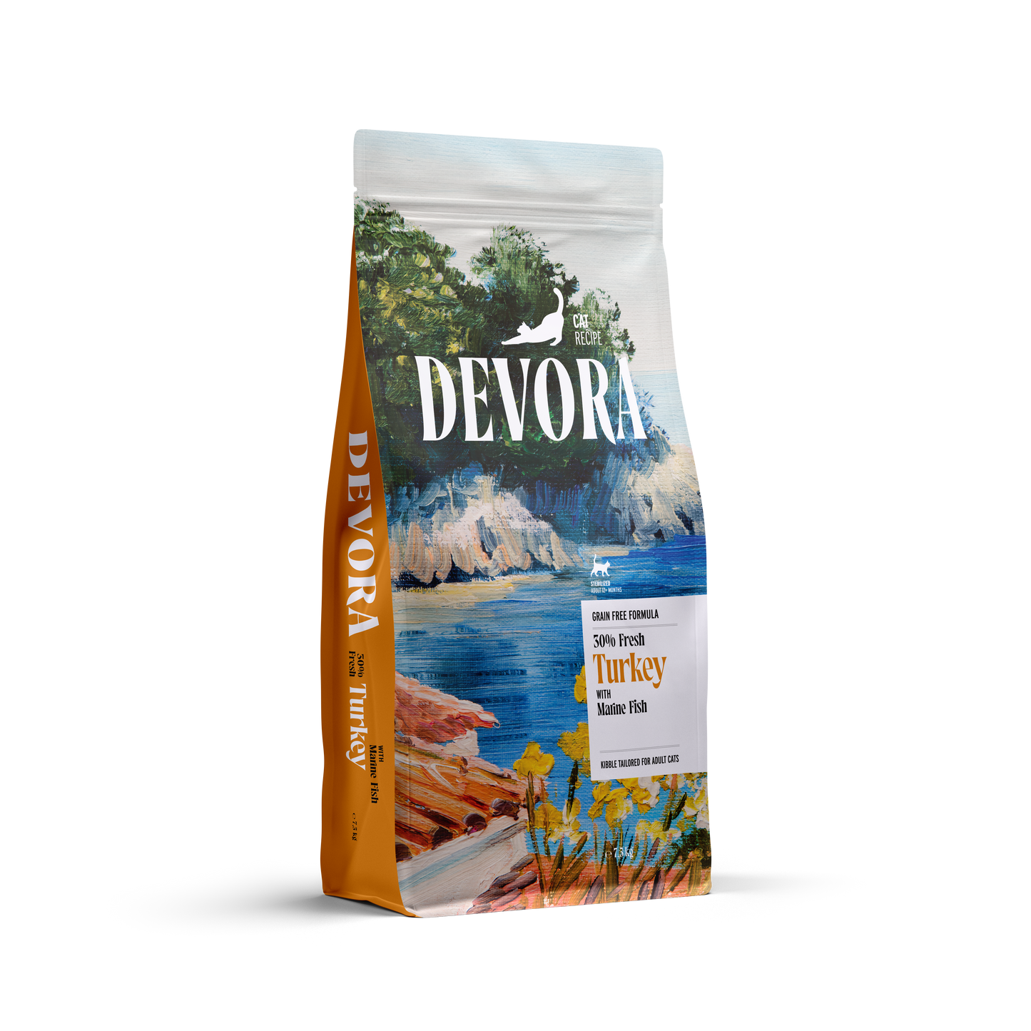 Devora Cat Sterilized Turkey, Chicken and Herring - суха храна за кастрирани котки с пуешко, пилешко и херинга