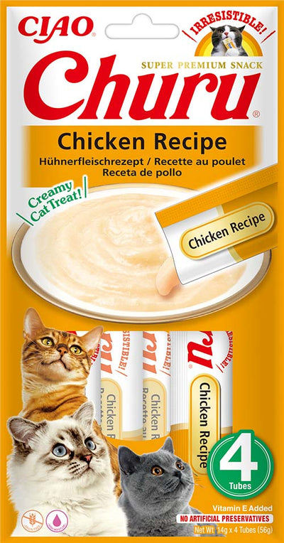 Inaba Churu Chicken - кремообразно лакомство с пилешко 4 х 14 гр