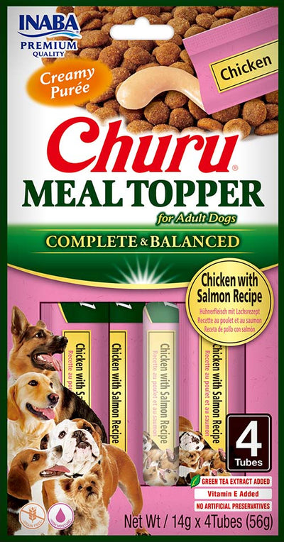 Inaba Meal Topper with Chicken and Salmon – топинг с пилешко месо и сьомга 4 x 14 гр