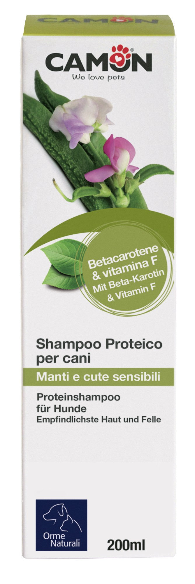 Camon Ormenaturali Protein Shampoo - протеинов шампоан с витамин F и бета-каротин 200 мл