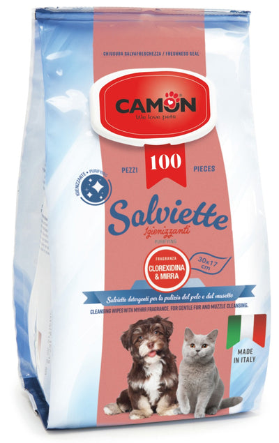 Camon Cleansing Wipes with Myrrh - мокри кърпи с аромат на смирна 100 бр