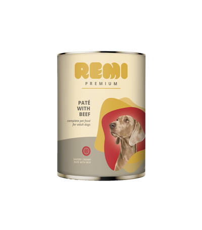 Remi Premium Dog Pate with Beef - консерва за кучета с говеждо месо 400 гр