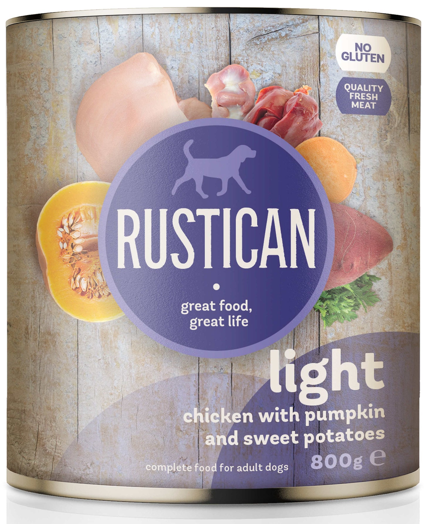 Rustican Light Chicken with Pumpkin - диетична консерва за кучета с пилешко и тиква