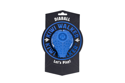 Kiwi Walker Lets Play Diaball Blue - гумена играчка за лакомства 10 см, син