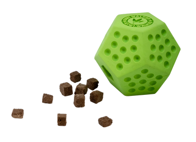 Kiwi Walker Lets Play Dodecaball Mini Green - гумена играчка за лакомства 4 см, зелен