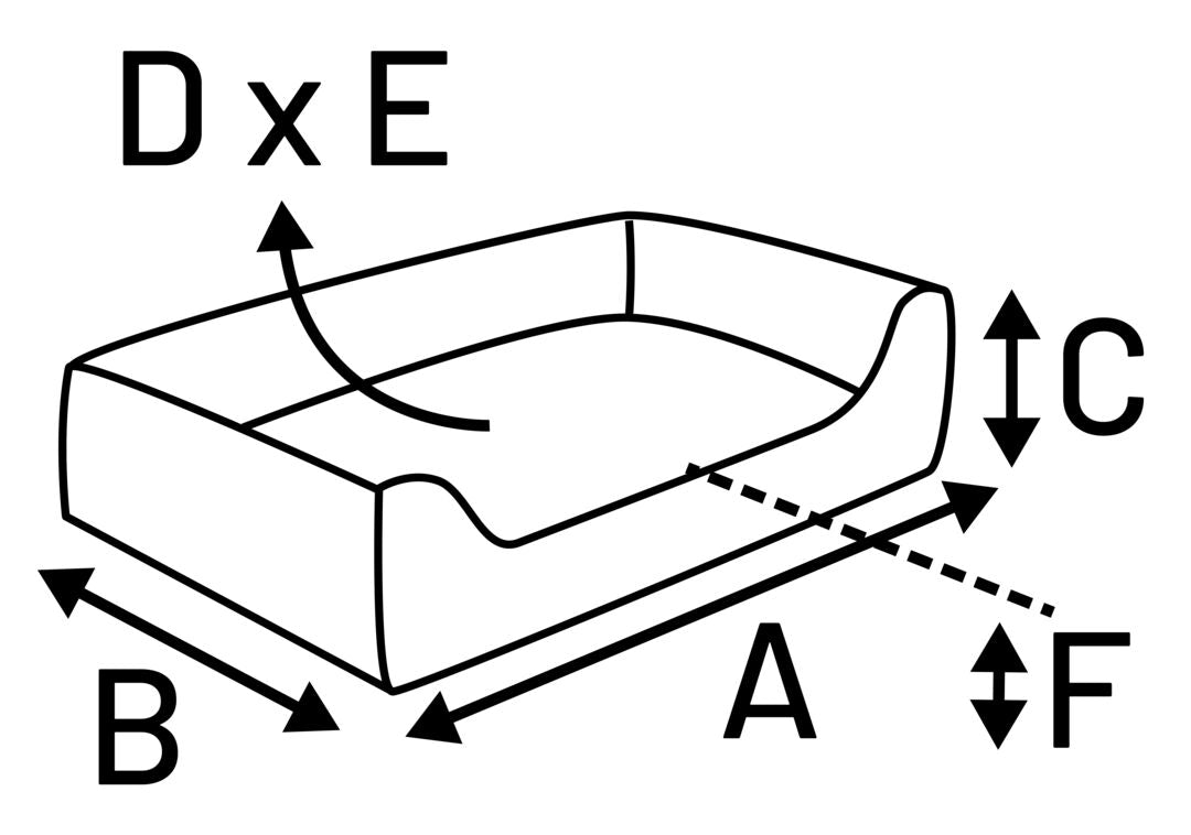 Flamingo Basket Lief Rectangle - меко легло