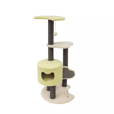 Enjoy Cat Scratching Tree Brille - котешка драскалка 53 / 53 / 114 см, бежов