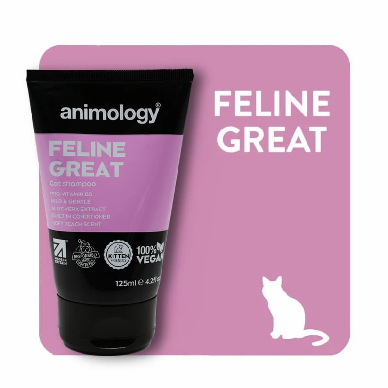 Animology Feline Great Shampoo - шампоан за котки с аромат на праскова 125 мл