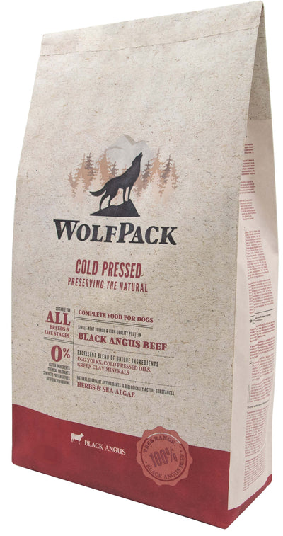 Wolpack CP Black Angus - студено пресована храна за кучета с говеждо