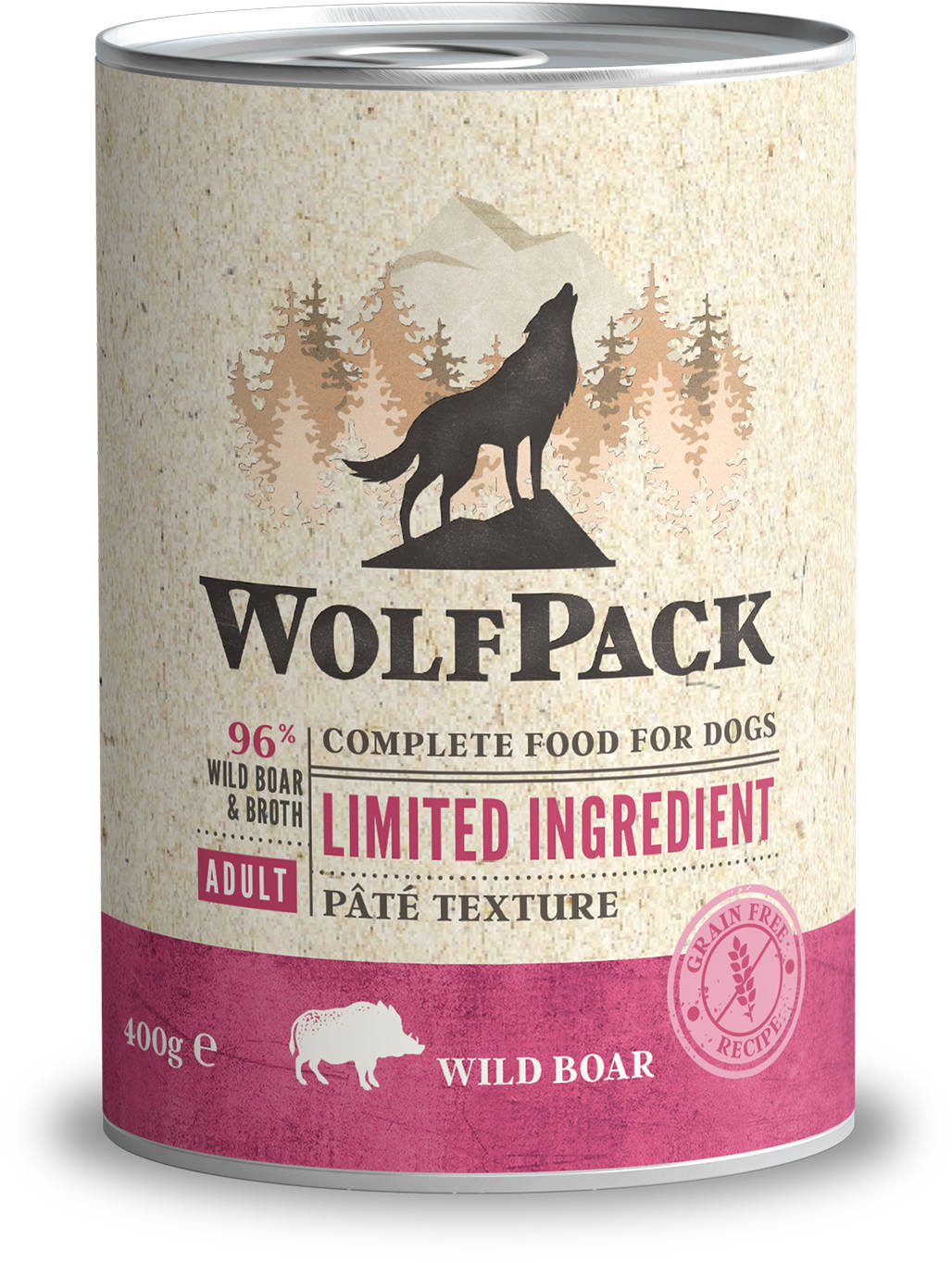 Wolfpack Adult Limited Wild Boar - пълноценна храна с дива свиня