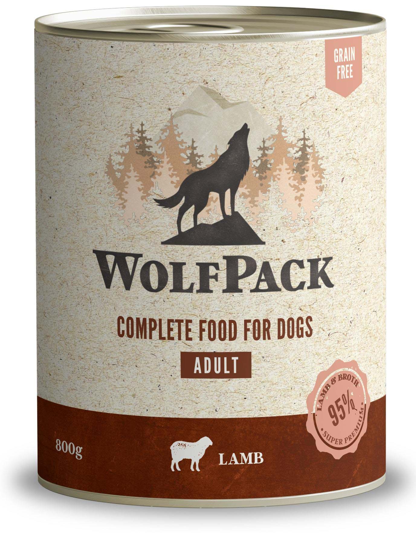 WolfPack Adult Lamb - консерва за кучета с агнешко месо 800 гр