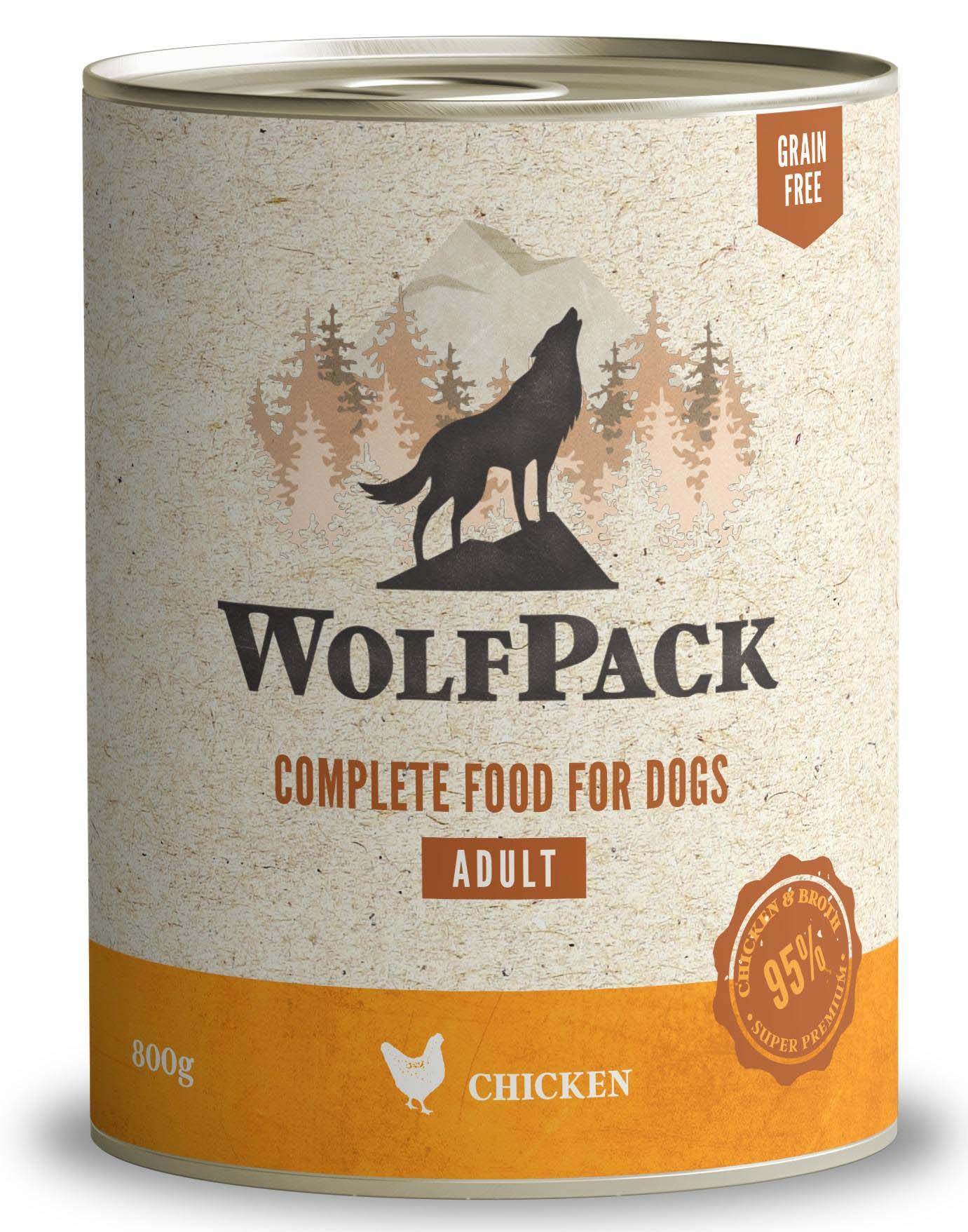 Wolfpack Adult Chicken - консерва за кучета с пиле