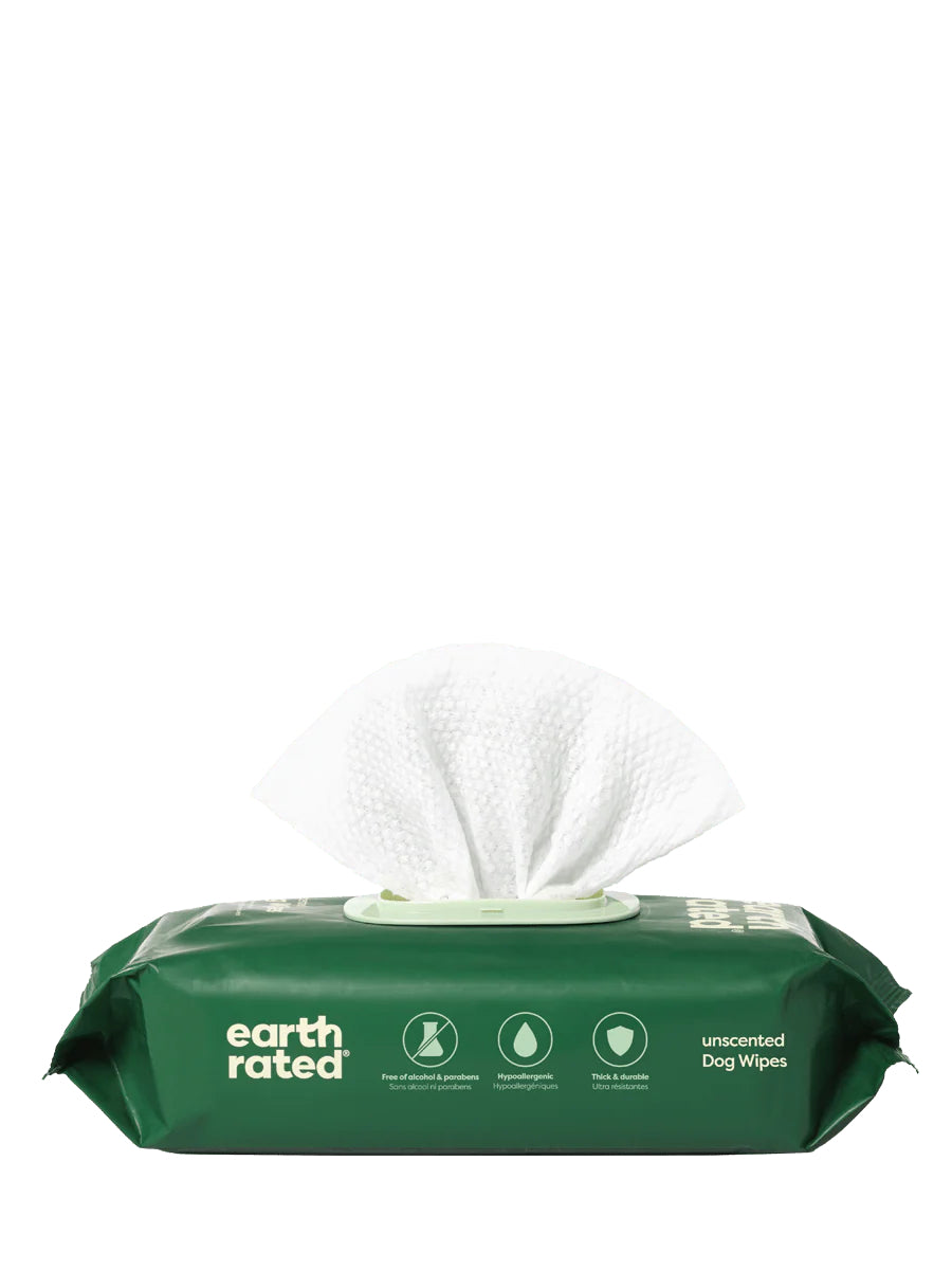 Earth Rated Plant-Based Wipes Unscented - мокри кърпички без аромат на растителна основа 100бр.