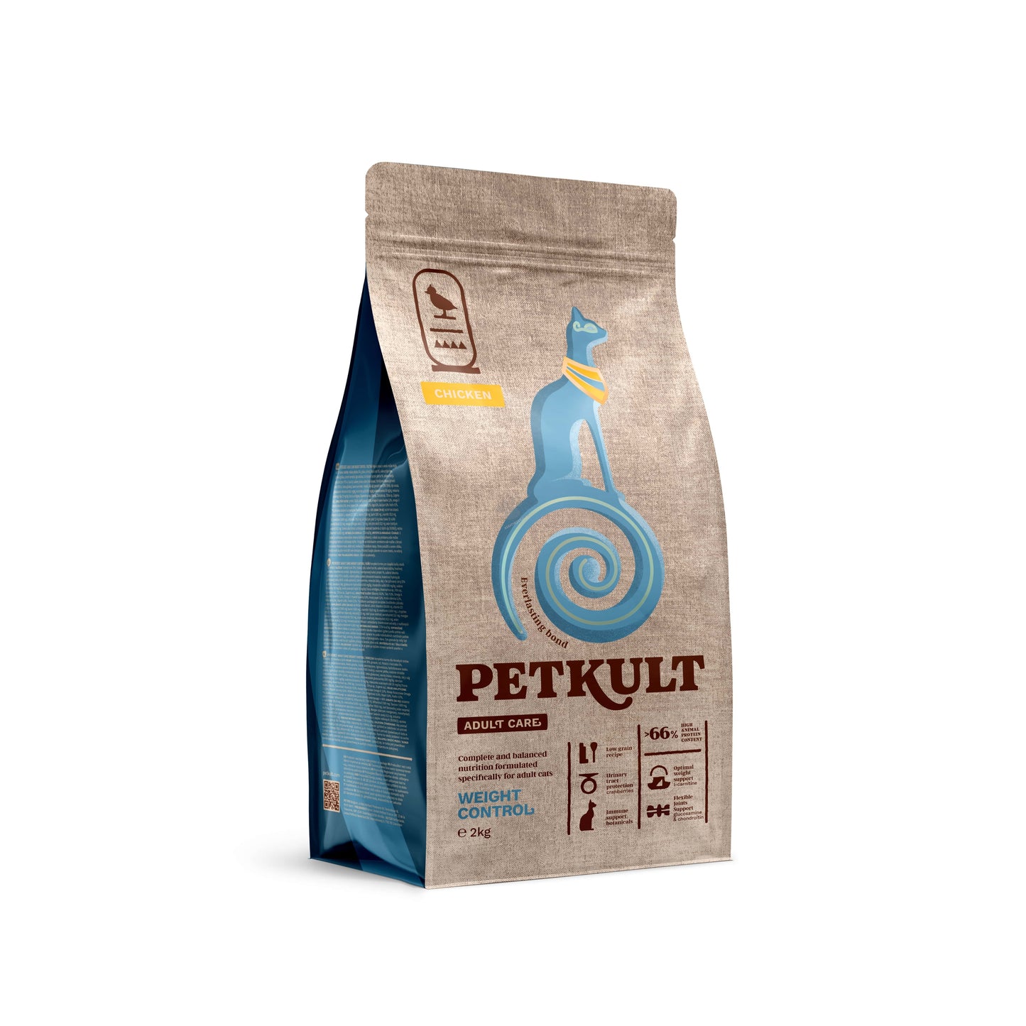 Petkult Cat Adult Care Weight Control - пълноценна храна за възрастни котки с пилешко месо 2 кг