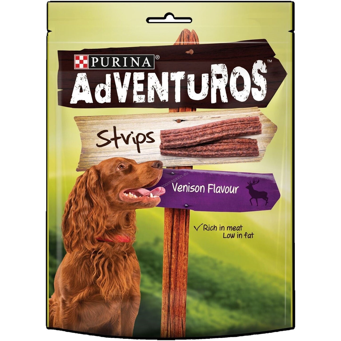 РАЗПРОДАЖБА Adventuros Strips Venison - лакомство с еленско месо 90 грама