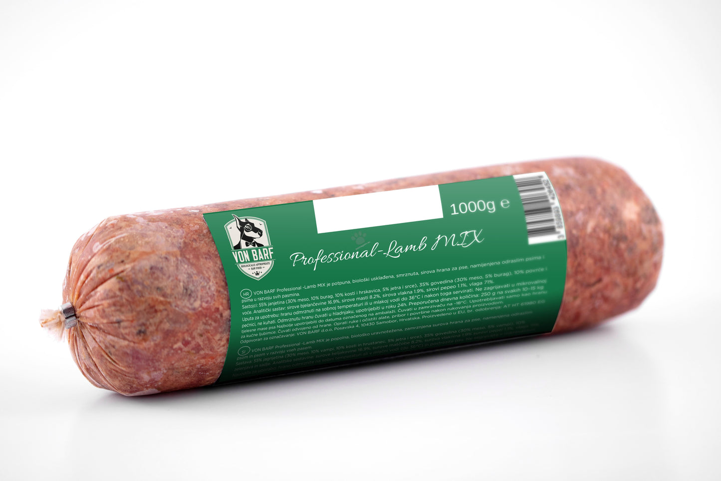 Von BARF Professional Lamb Mix – сурова храна за кучета с агнешко месо 1 кг