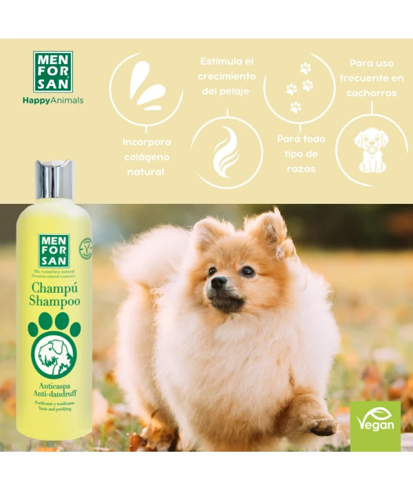 Menforsan Anti-Dandruff Shampoo - шампоан, приготвен с екстракт от лимон, мощна активна съставка срещу пърхот и лющене на кожата 300 мл.